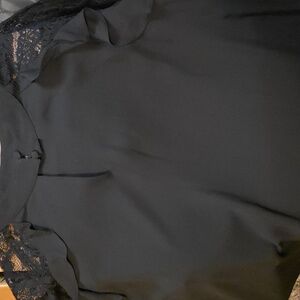 Black with lace blouse